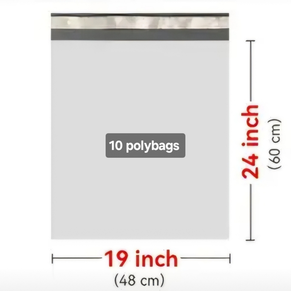 Extra Large Poly Mailer Bags, 10 count, white